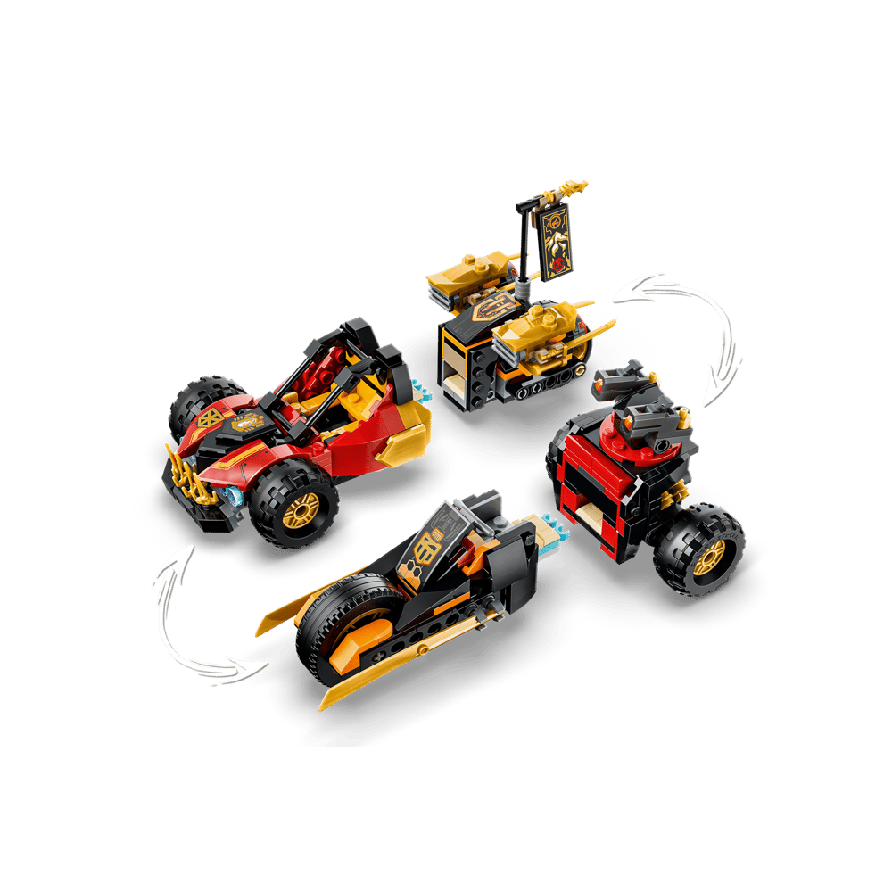 Конструктор LEGO NINJAGO Машинки Кая и Коула 394 дет. - фото 6