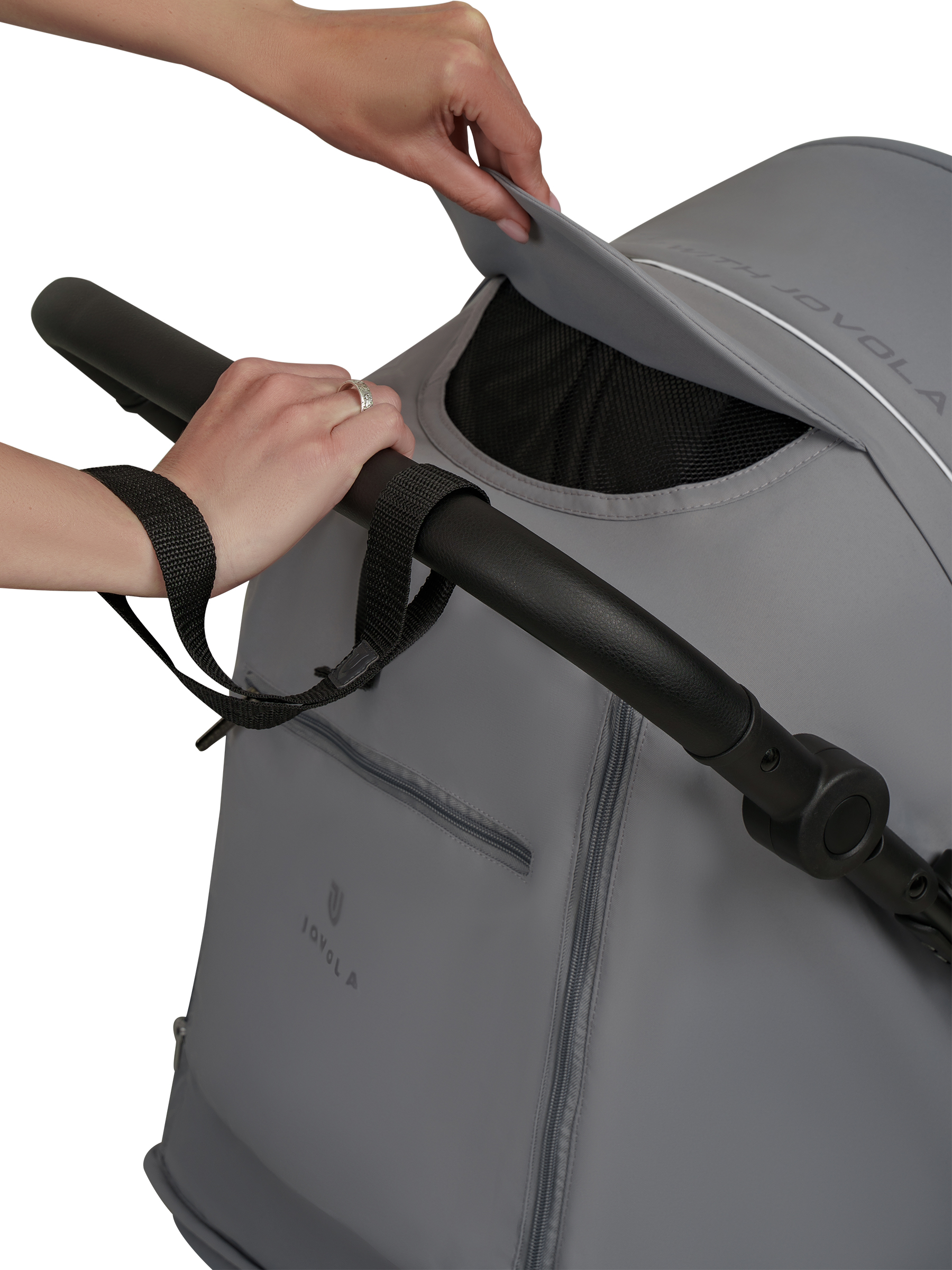 Коляска прогулочная JOVOLA Selena SL, всесезонная серый - фото 30