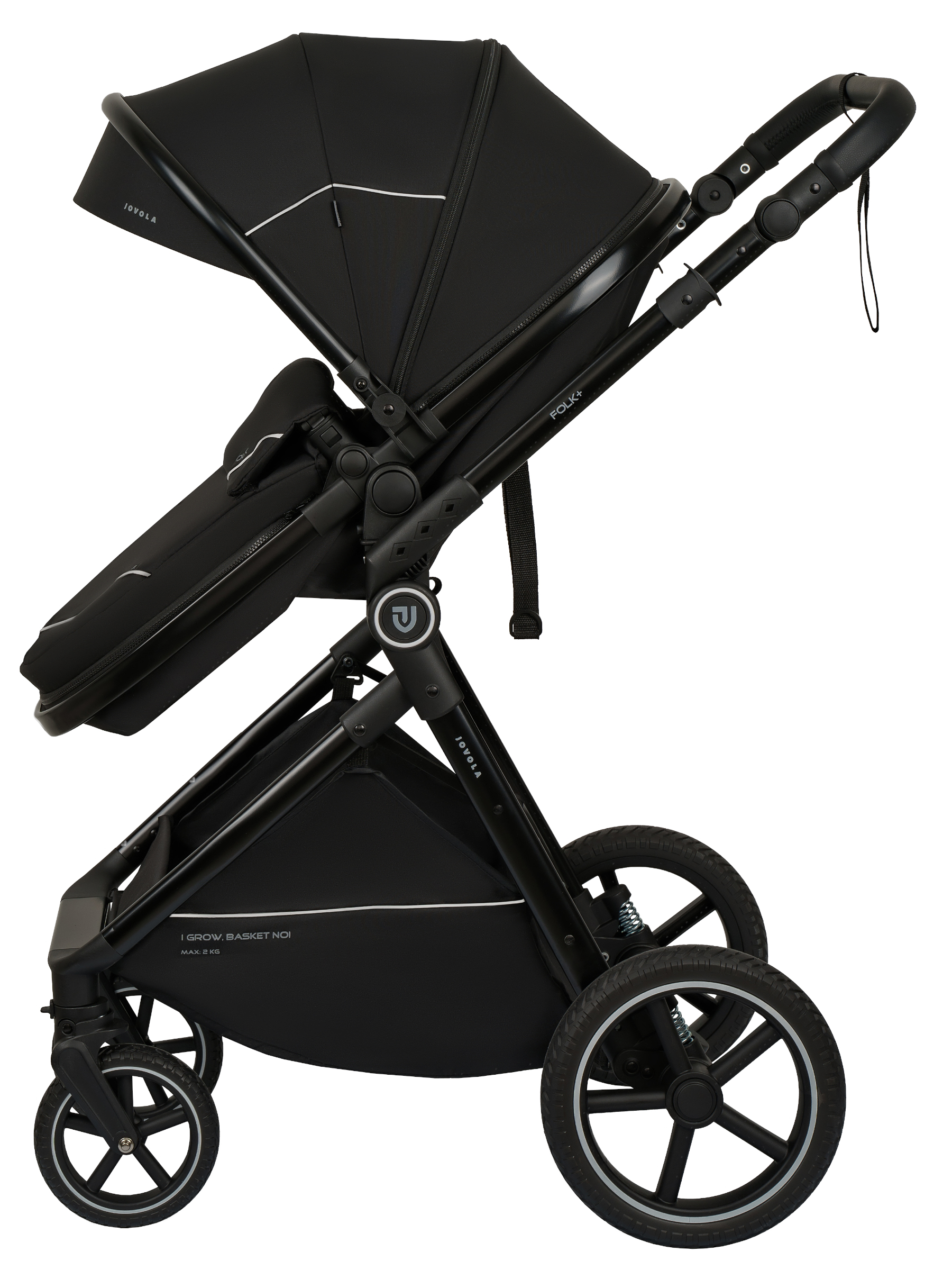 Коляска трансформер JOVOLA Folk+ 3в1 черный - фото 24