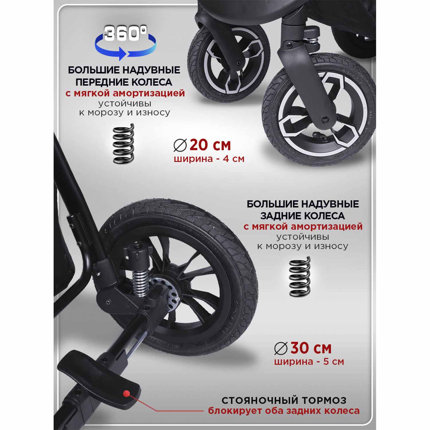 Коляска прогулочная BabyCare Venga серый - фото 16