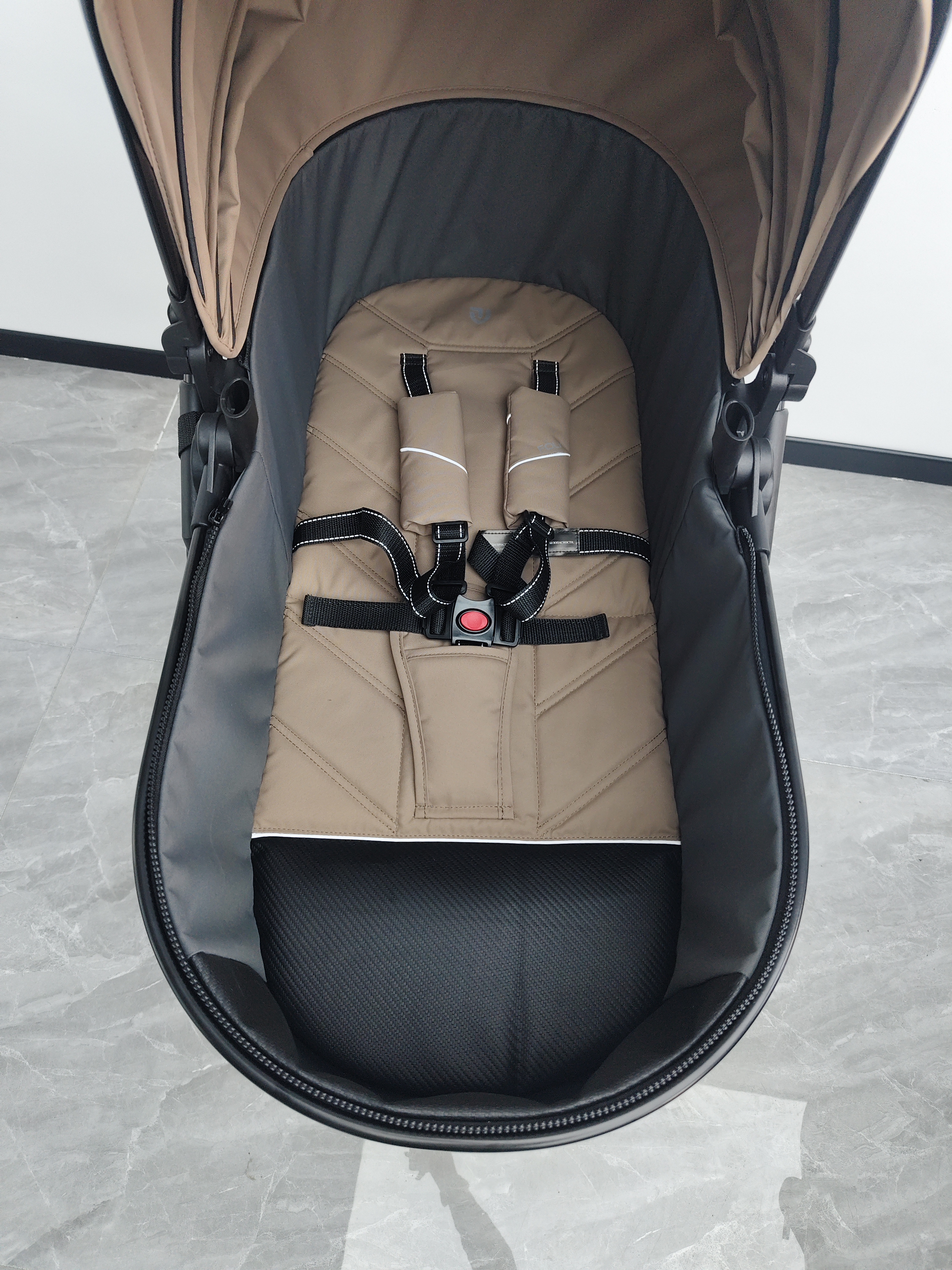 Коляска трансформер JOVOLA Folk 2в1 темно-бежевый - фото 5