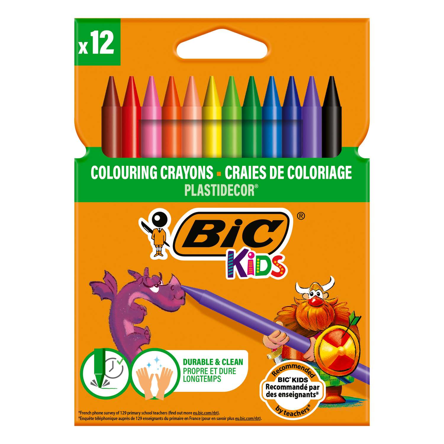 Восковые мелки BIC Kids 12 шт. - фото 1