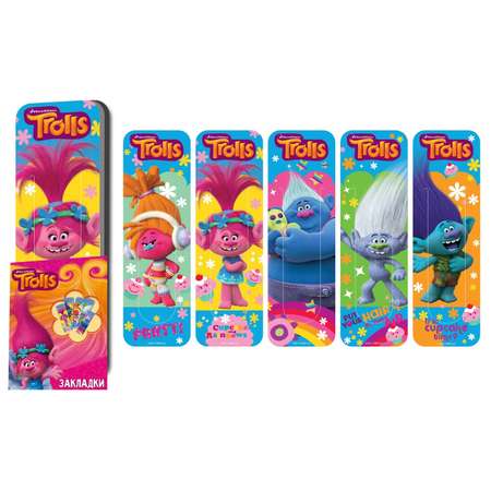 Закладка Trolls Фигурные 5 шт.