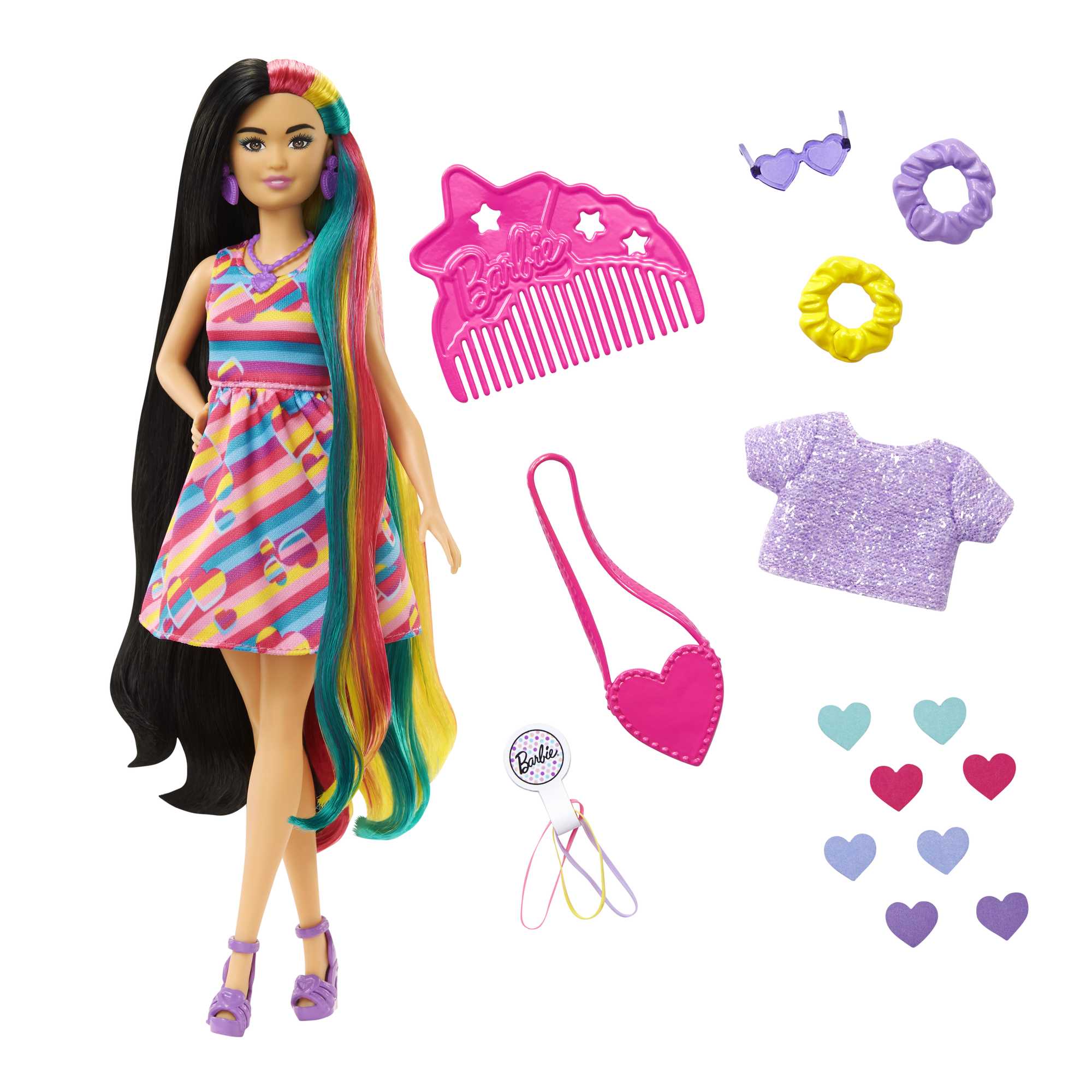 Кукла модельная Barbie Totally Hair Сердца HCM90 - фото 1