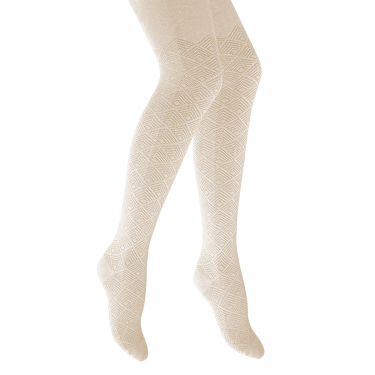 Колготки Ишимбайская чулочная фабрика WL-754 Ромбики крем 2 М - фото 1