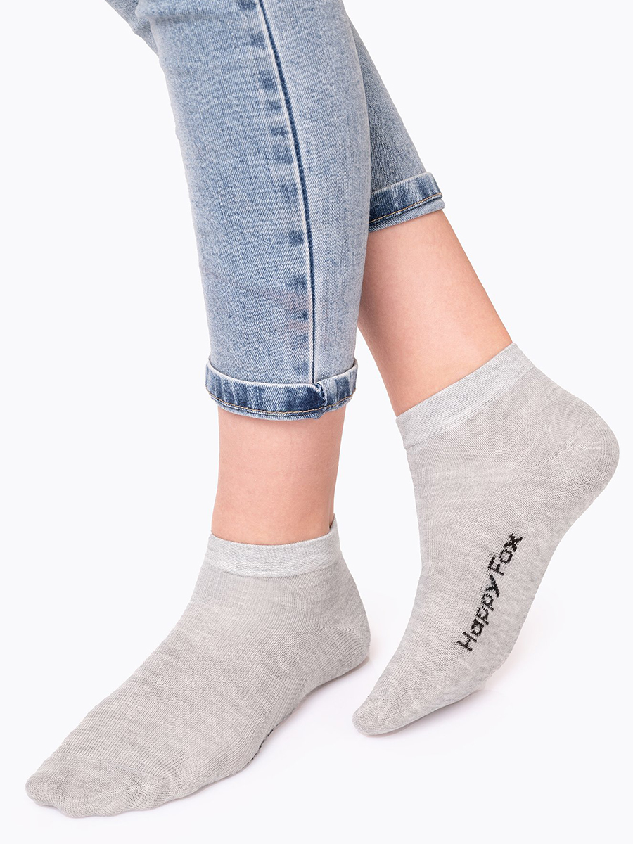 Носки 6 пар HappyFox HFET2001NBсв.серыймеланж - фото 1