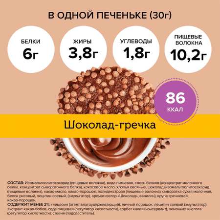 Протеиновое печенье Знакомство Fitnesshock Ассорти без сахара низкокалорийное 12 шт