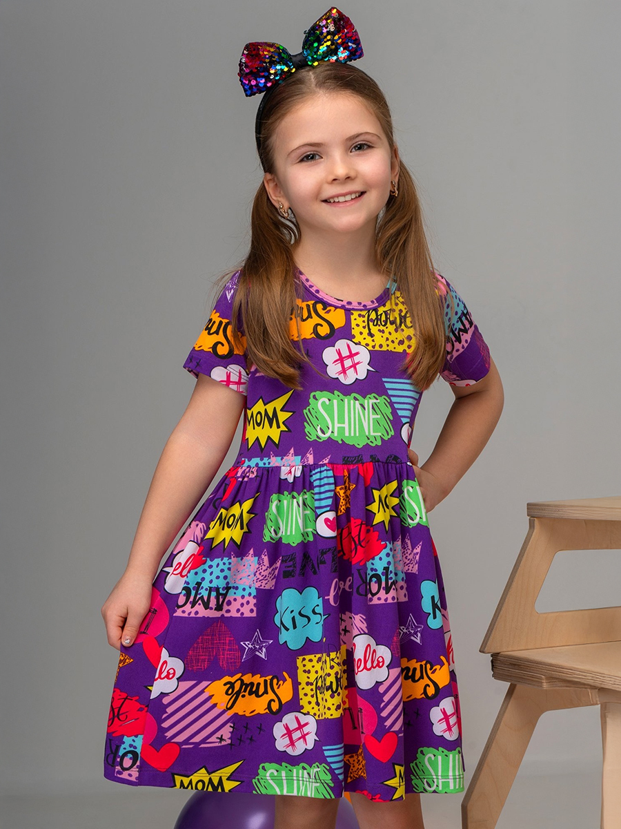 Платье HappyFox HF00192фиолетовый - фото 8