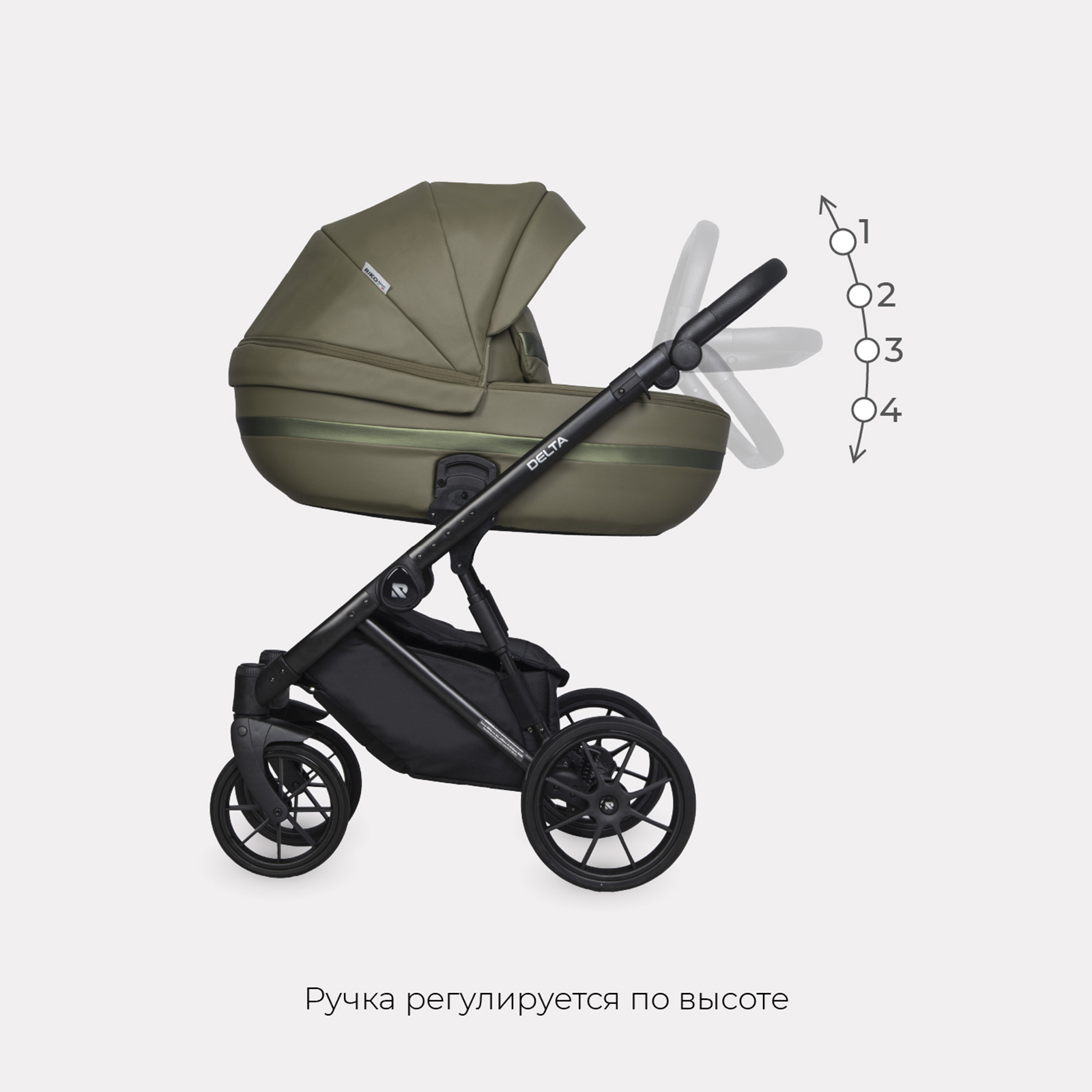 Коляска 2в1 Riko Basic зеленый - фото 3