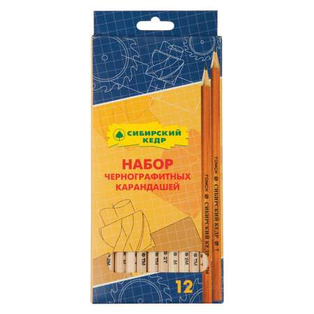 Карандаши чернографитные СКФ 12 шт.