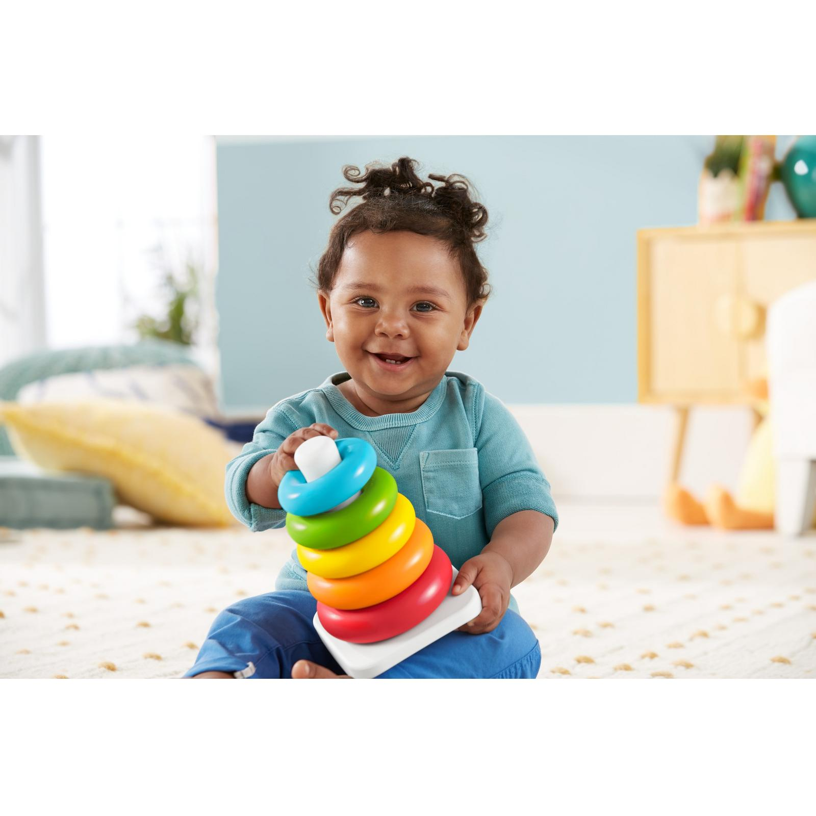 Игрушка Fisher Price пирамидка Складывай и толкай - фото 14