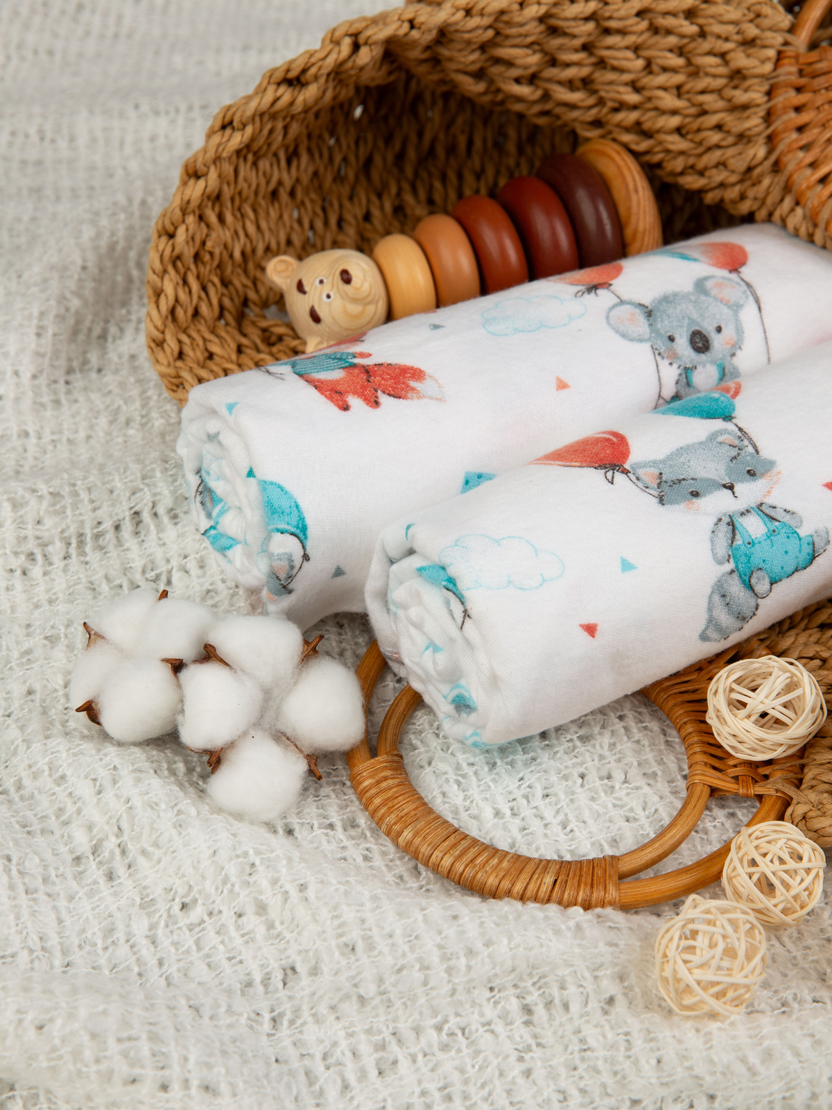 Пелёнка Чудо-Чадо фланель 90х120 см 2 шт. - фото 10