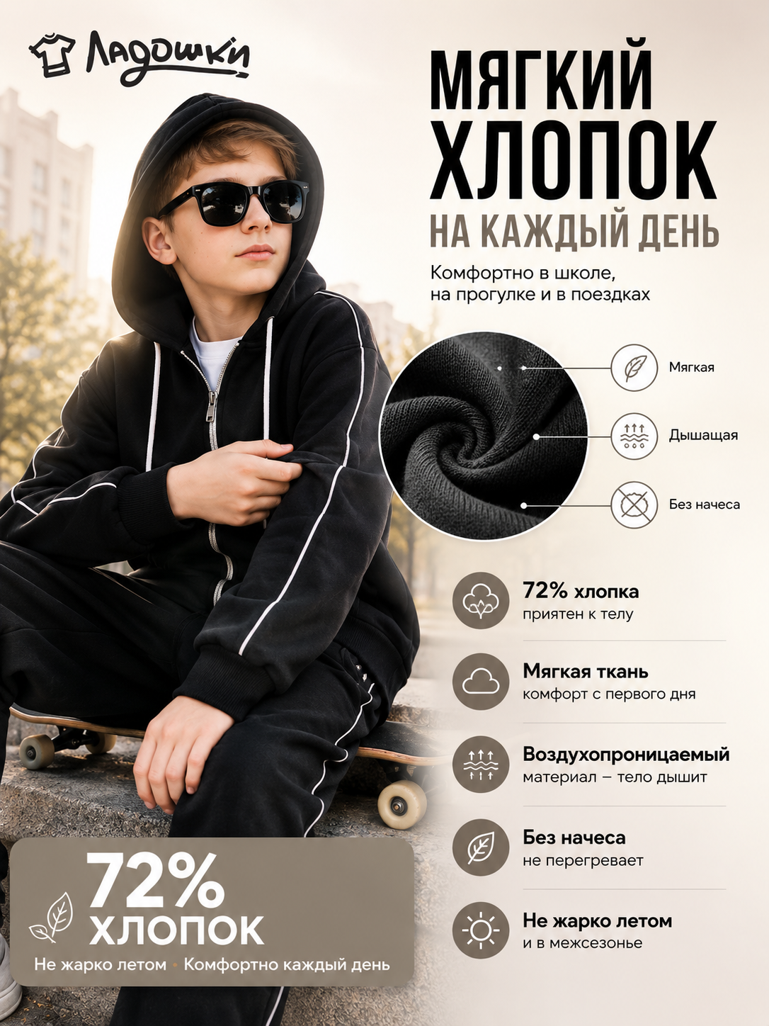 Костюм ЛАДОШКИ Костюм Олимпия черный - фото 17