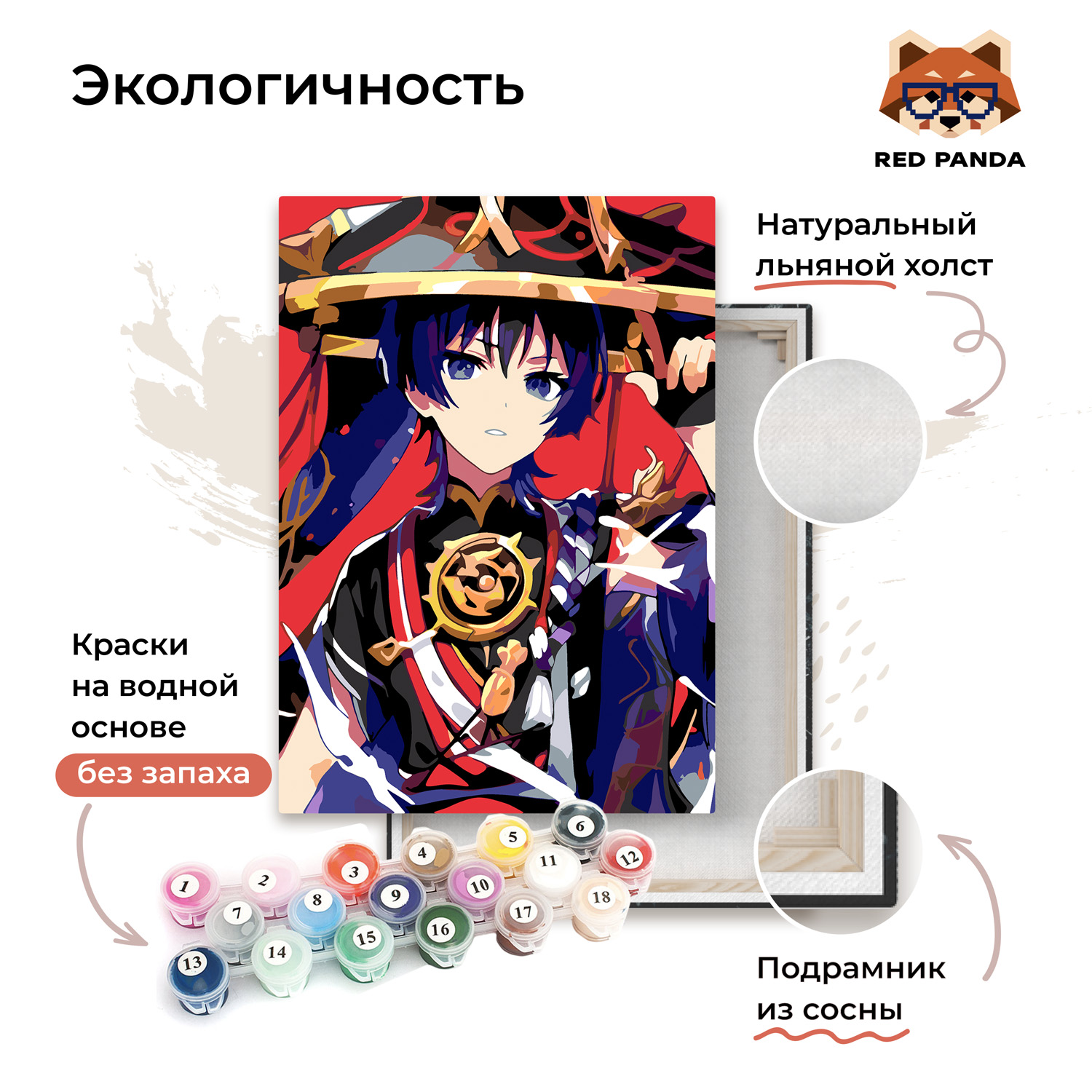 Картина по номерам Red Panda - фото 3