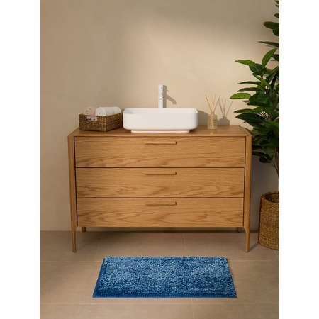 Коврик для ванной Arya Home Collection противоскользящий 50x70 Senfoni Синий