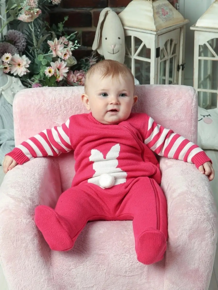 Комбинезон утепленный Linas baby 5282-1-Фуксия_молочный - фото 4