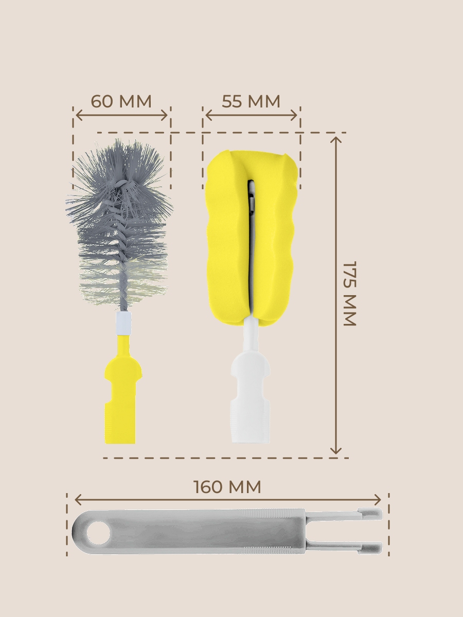 Набор ROXY-KIDS щеток и ершиков для мытья бутылочек и сосок - фото 8