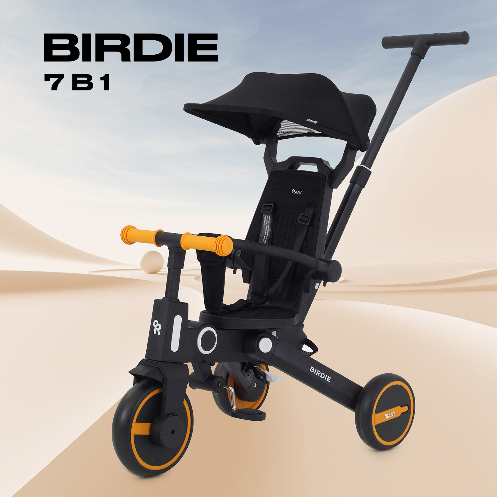 Изображение товара Трехколесный велосипед Rant Birdie graphite 8 дюймов трансформер детский