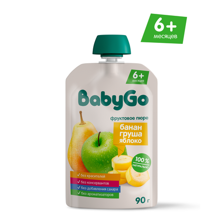Пюре BabyGo Фруктовый салатик с 6 мес 90 г
