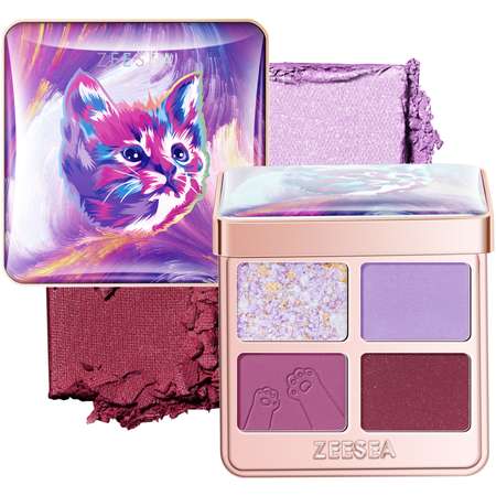 Тени для век Zeesea Tipsy Kitty Eyeshadow Quad тон 04 3.5 г