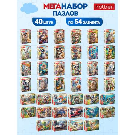 Пазл Hatber набор 40 штук