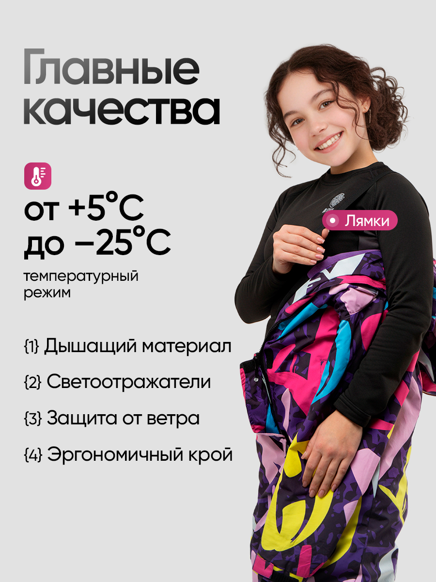 Комбинезон Saimaa GLO-10 фиолетово-розовый - фото 2