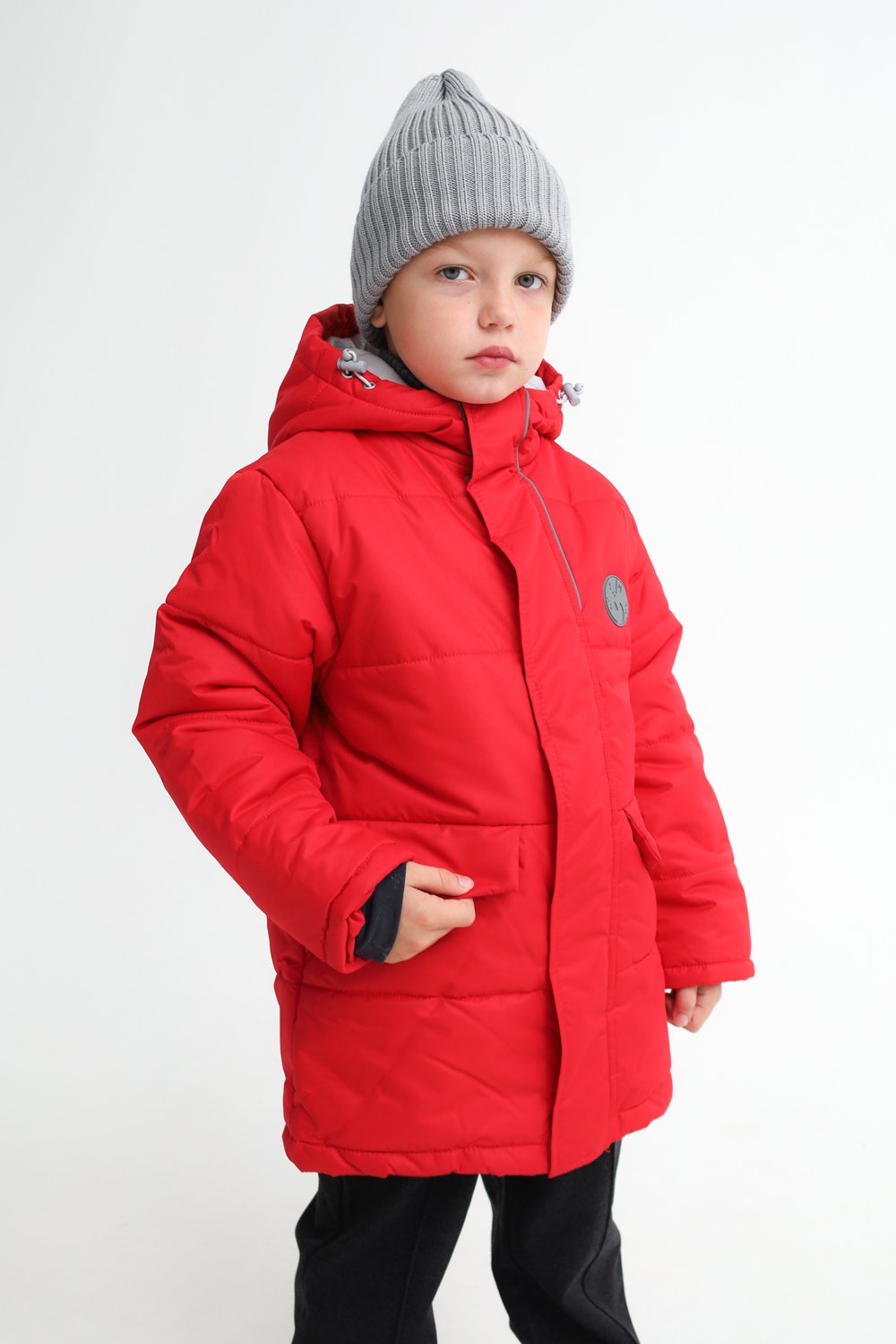 Куртка MINIDINO MDW1-JW031/0Куртка зимняя Горизонт красный - фото 1