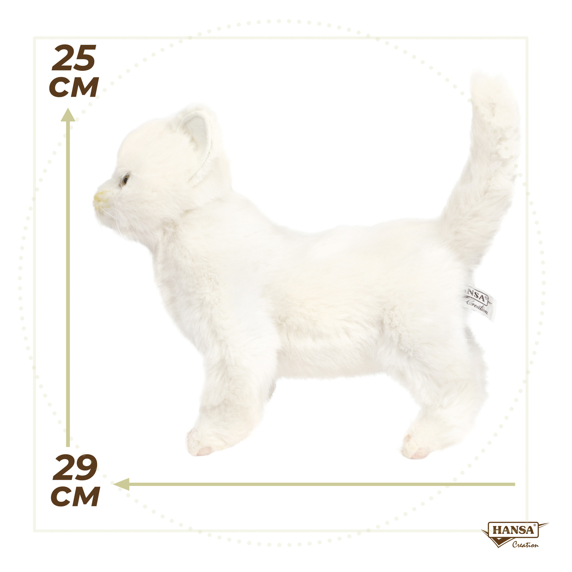 Мягкая игрушка HANSA котик 25 см - фото 4