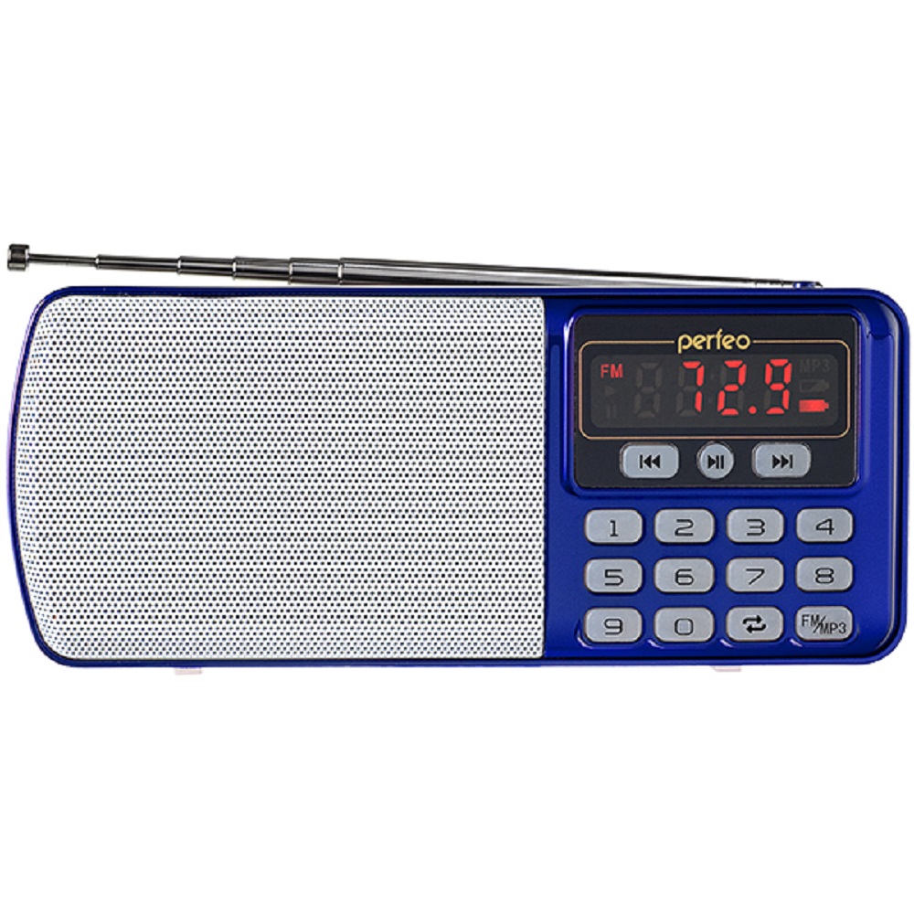 Радиоприемник Perfeo цифровой ЕГЕРЬ FM+ 70-108МГц MP3 питание USB или BL5C цвет синий i120-BL - фото 5