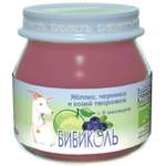 Пюре Бибиколь яблоко-черника-козий творог 80г с 6месяцев