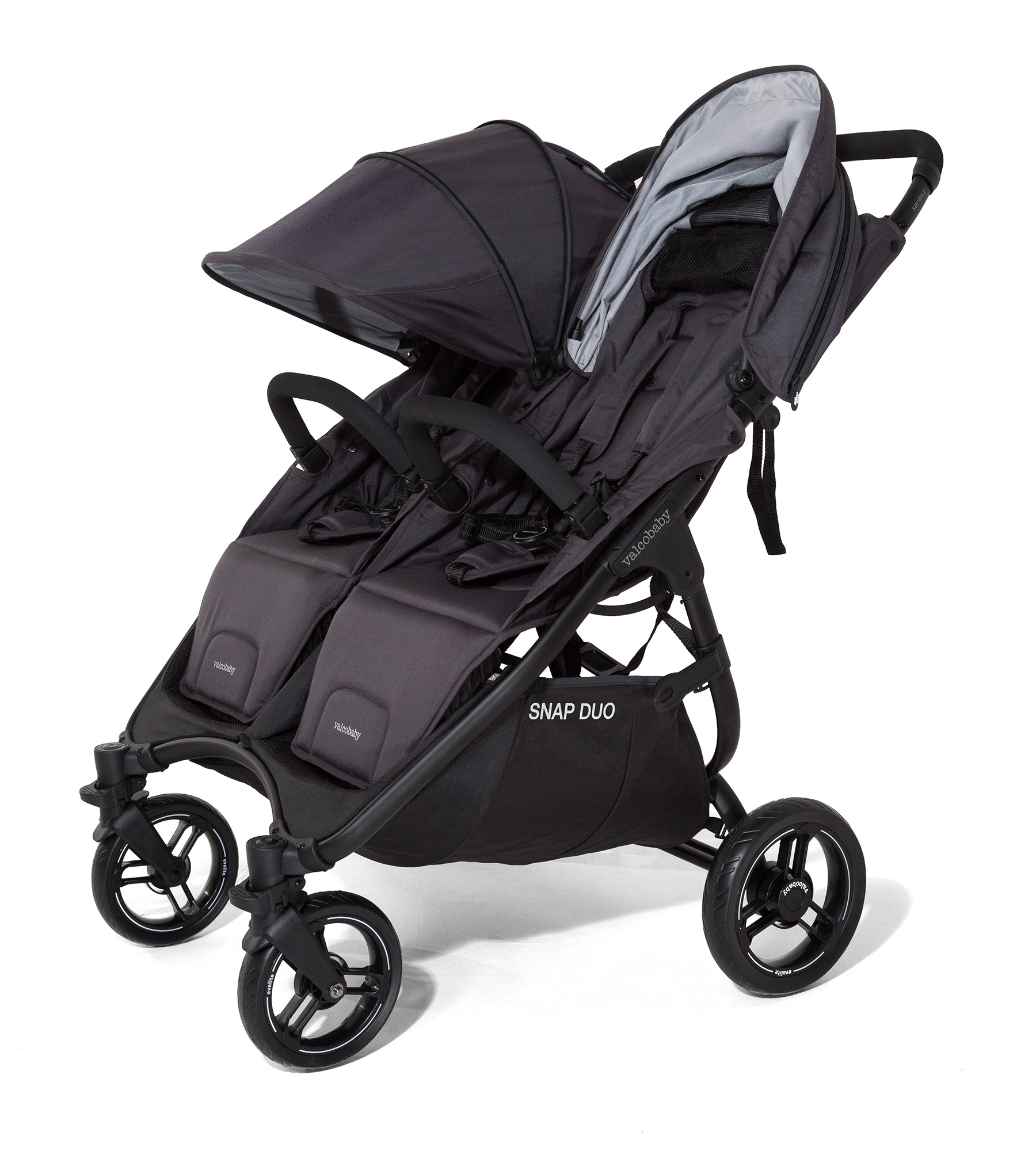 Коляска прогулочная для двойни Valco baby Snap Duo серый - фото 5