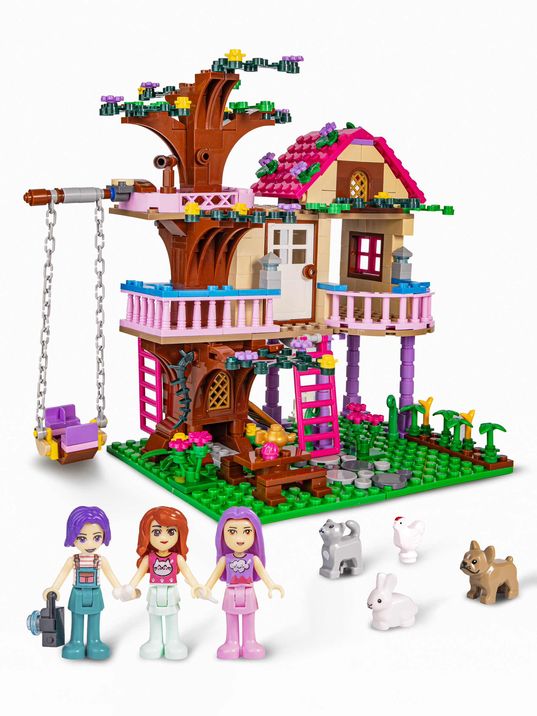 Конструктор BAZUMI для девочек домик на дереве 504 дет. - фото 3