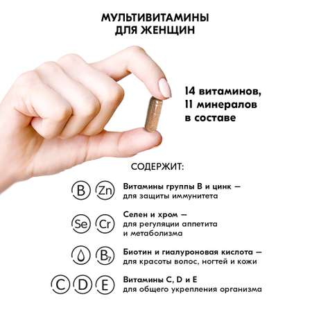 Витамины для женщин VITAMIN GARDEN Комплекс для красоты и энергии