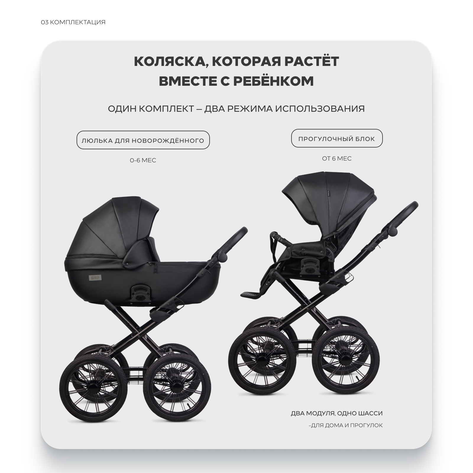 Коляска 2в1 Riko Basic Montana X Ecco Prestige черный - фото 2