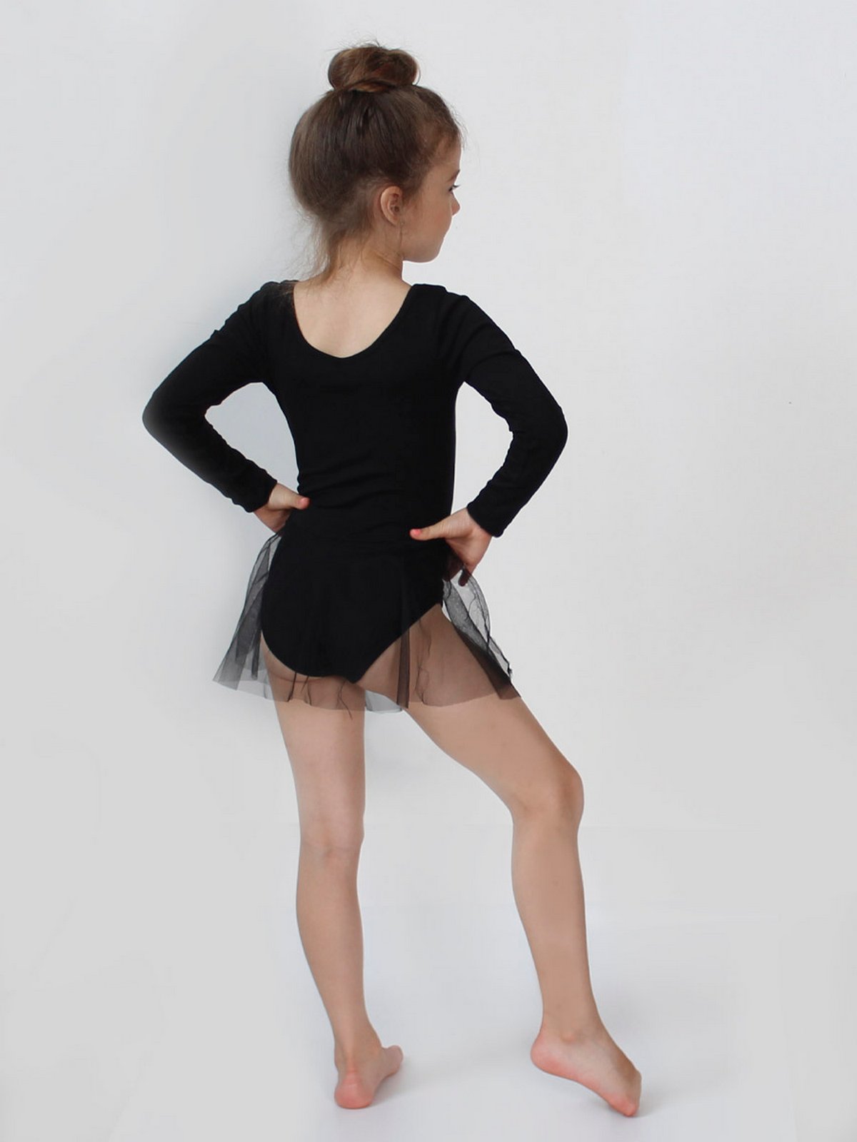 Купальник гимнастический STELLA MODA 26403._черный - фото 3