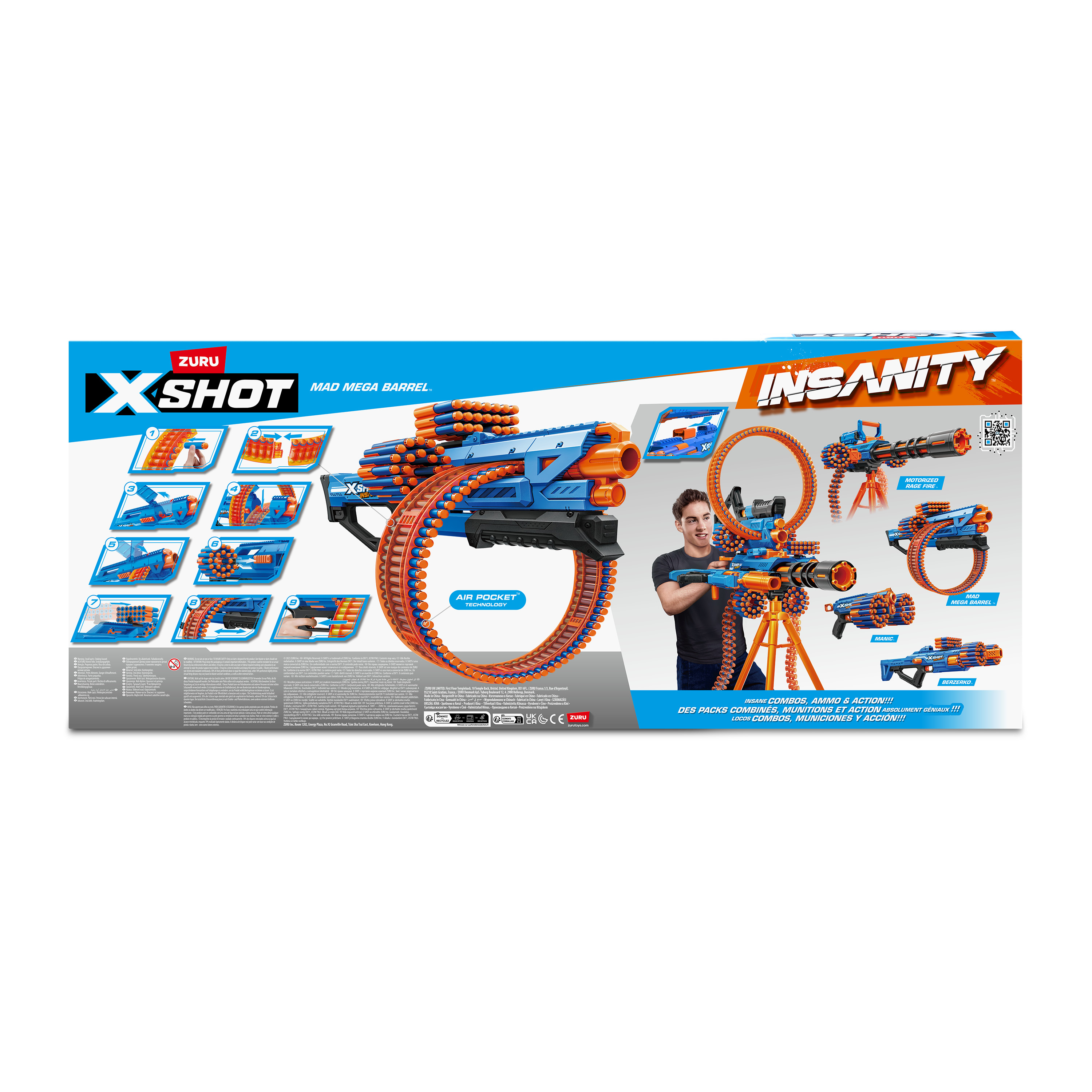 Бластер Zuru XSHOT  Insanity Mad Mega Barrel - фото 17