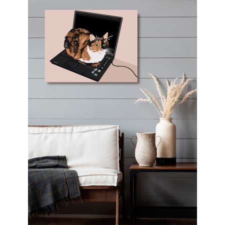 Картина по номерам Art on Canvas Рабочие будни с котиком в ассортименте