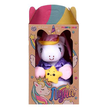 Мягкая игрушка POMPOSHKI единорог 21 см