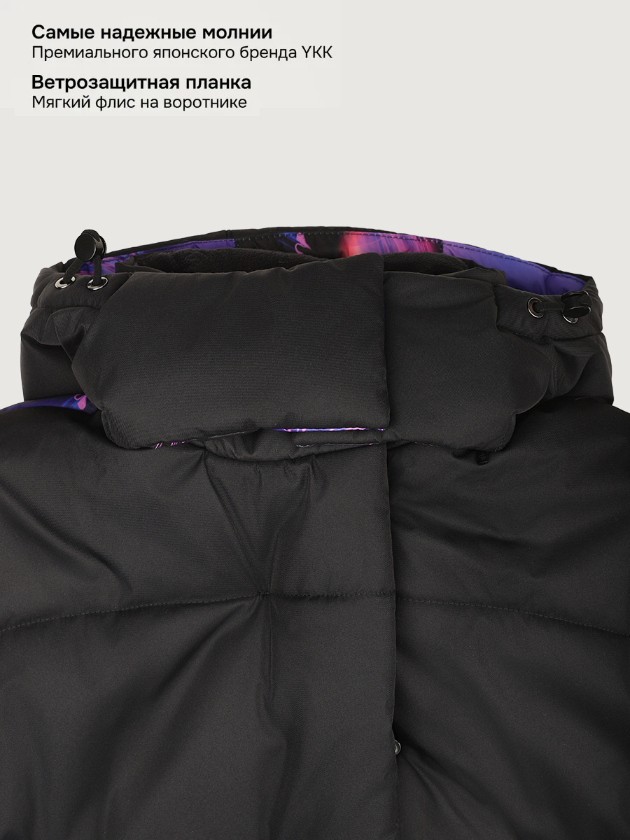 Пальто NIKASTYLE 6з9425 черный/фуксия - фото 12