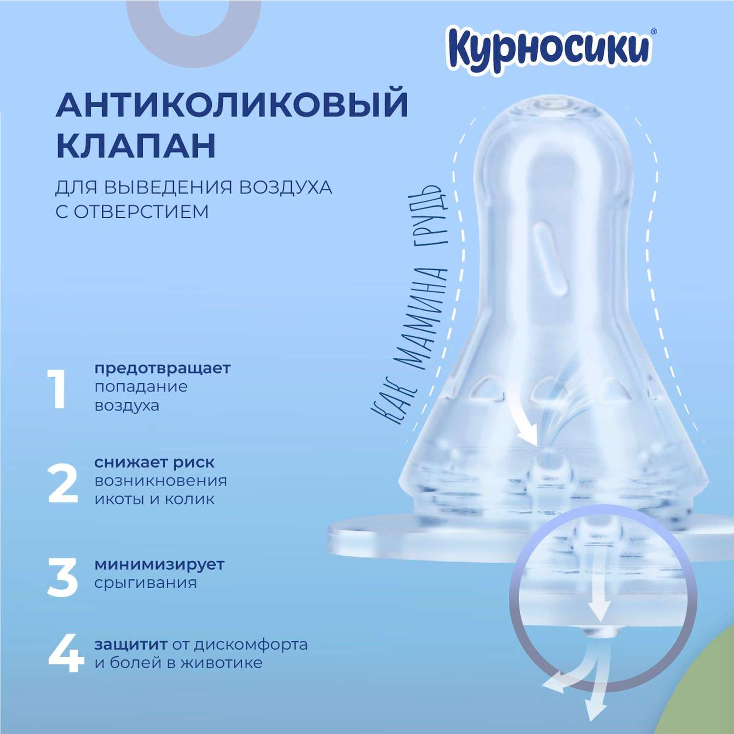 Соска Курносики силикон (медленный поток) 3 шт. - фото 2