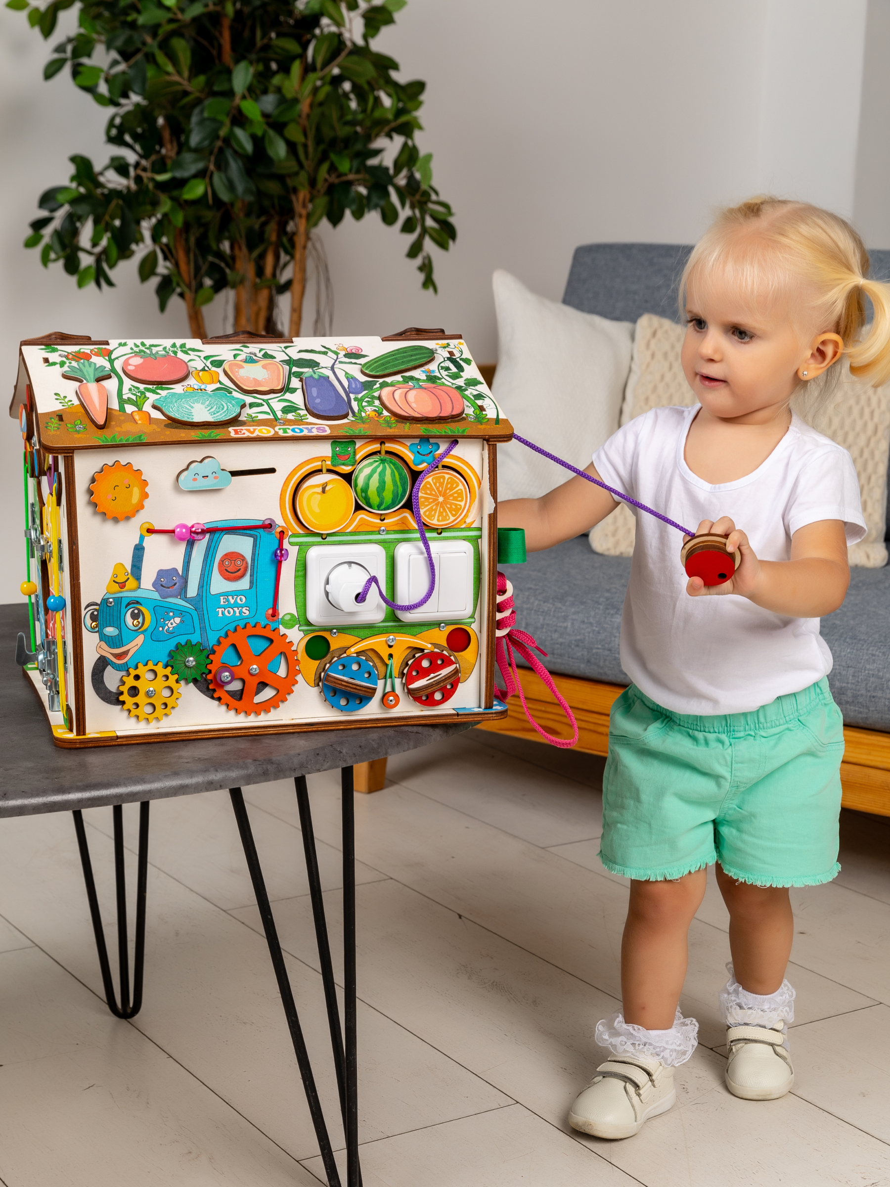 Игрушка Evotoys бизиборд Смайлики - фото 24