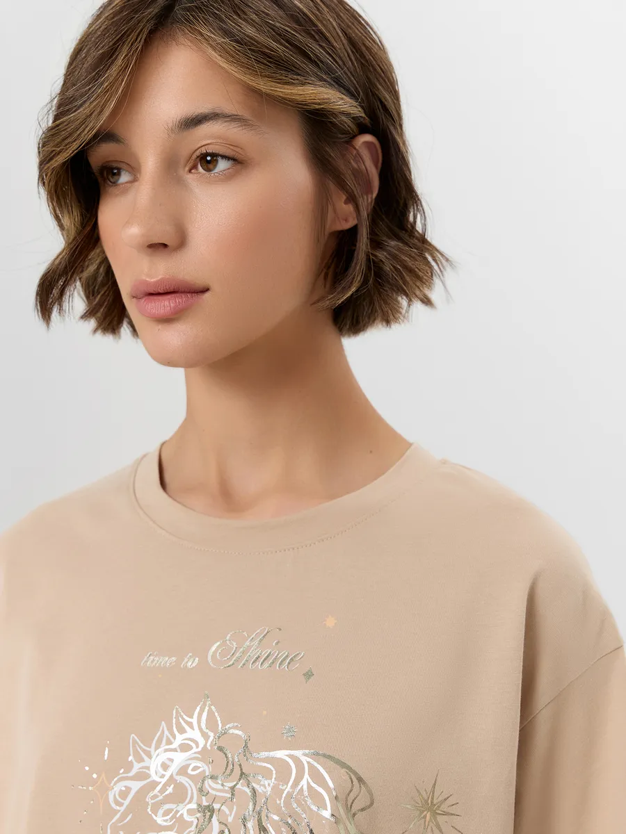 Пижама Mark Formelle (Марк Формэль) 592600/песочный +звезды на песочном - фото 8