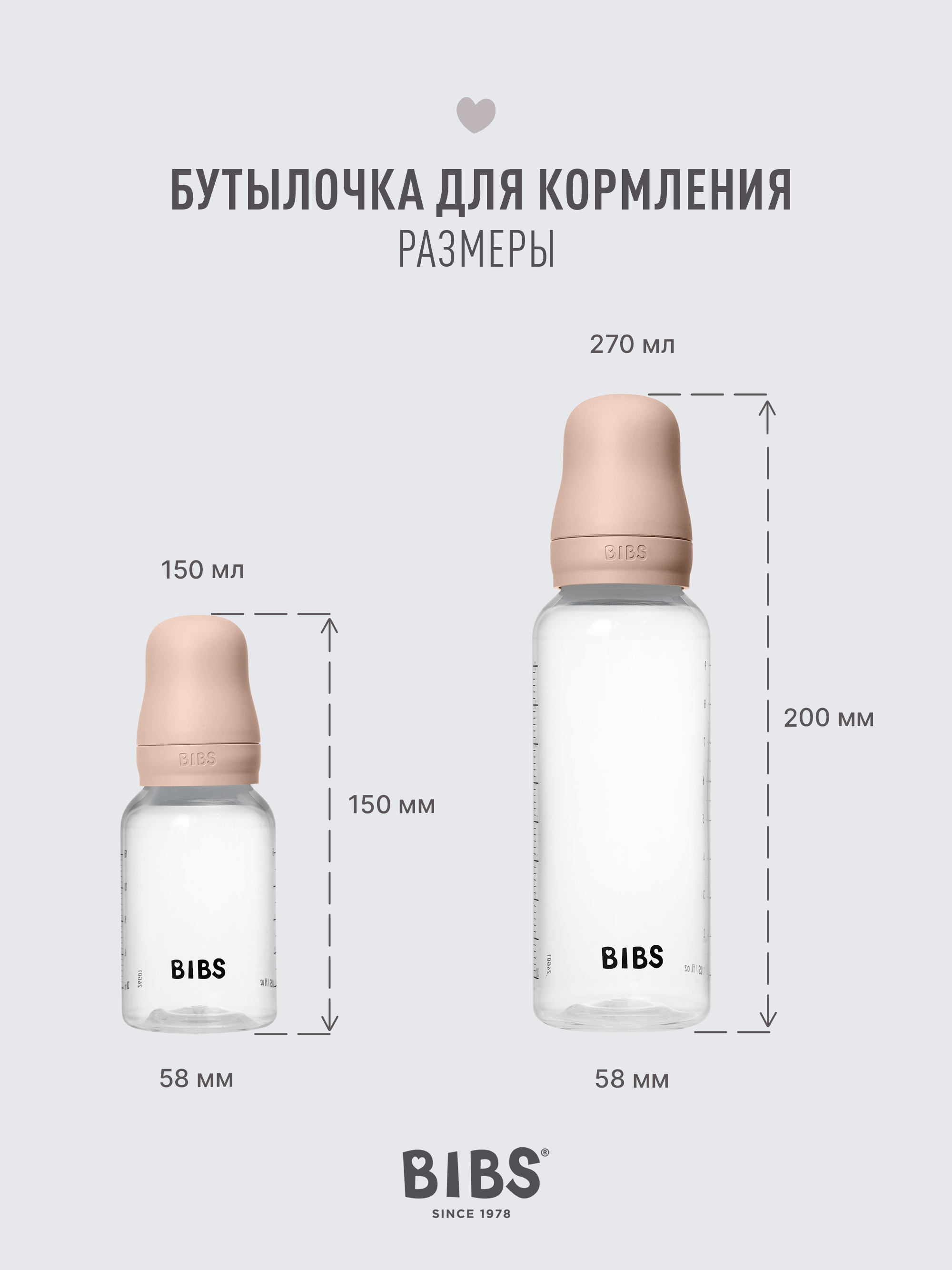 Бутылочка BIBS Classic+ 150 мл 1 шт. - фото 4