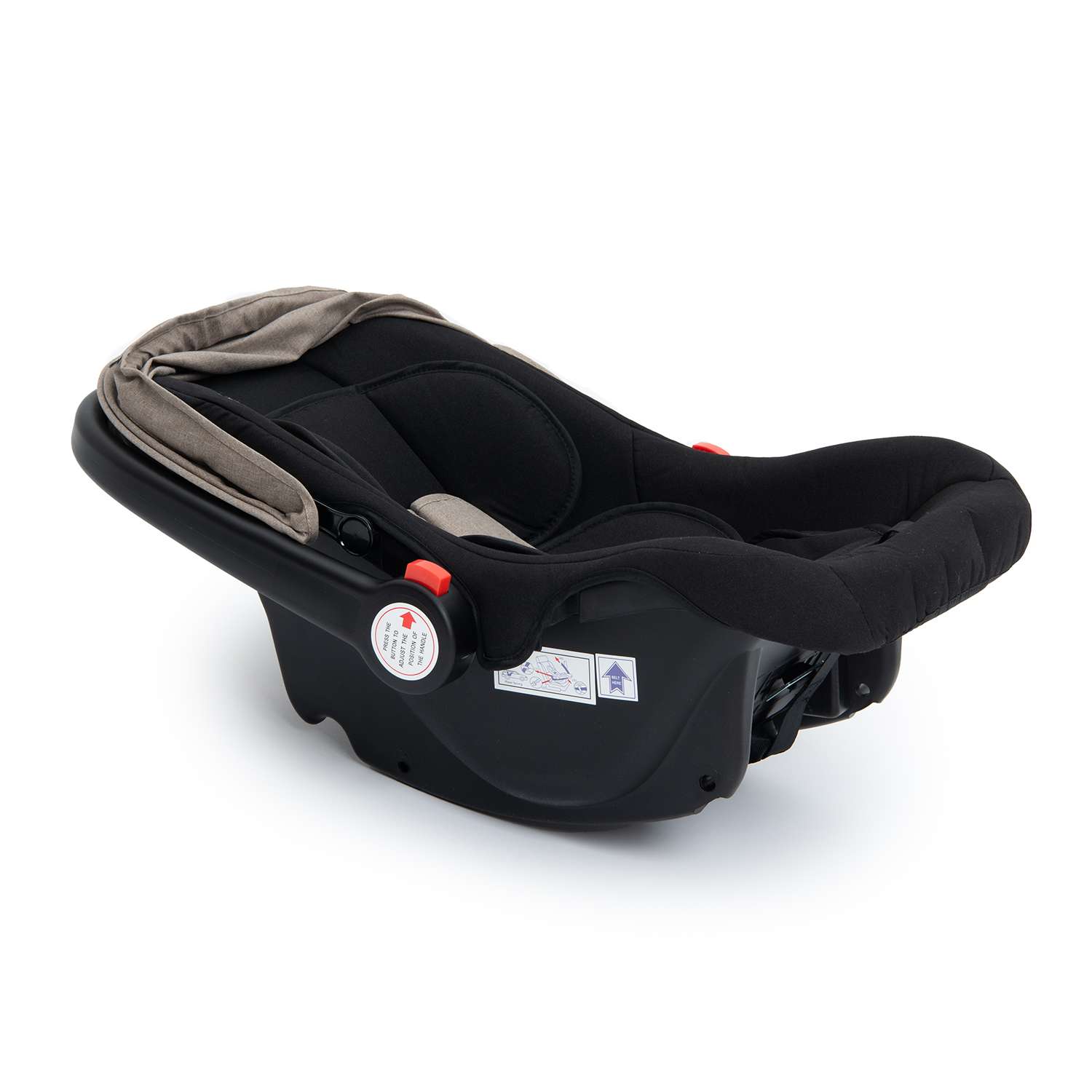 Коляска 3в1 Babyton Flexi Ride Black-Beige бежевый - фото 30
