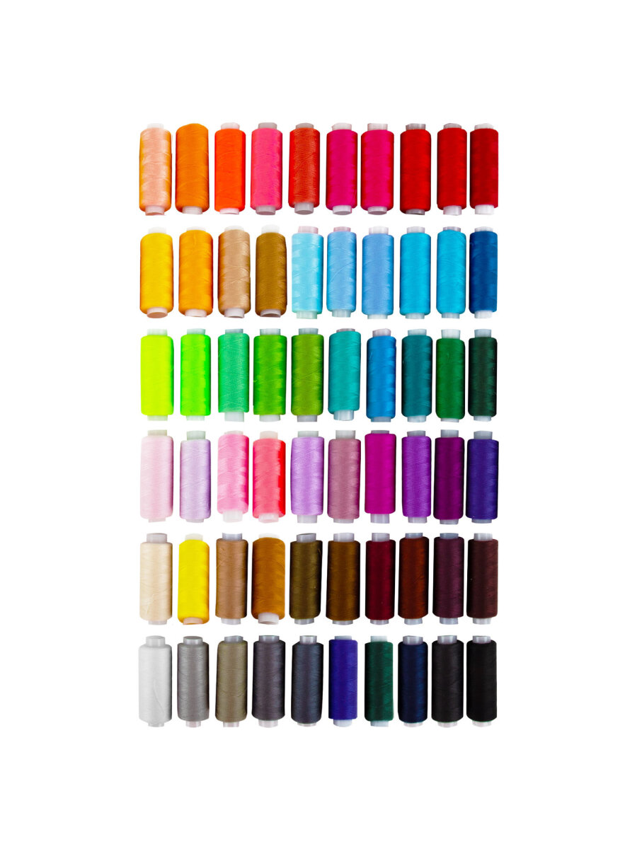 Нитки для шитья Develia армированные 40/2 200 м швейный набор 60 цветов - фото 4