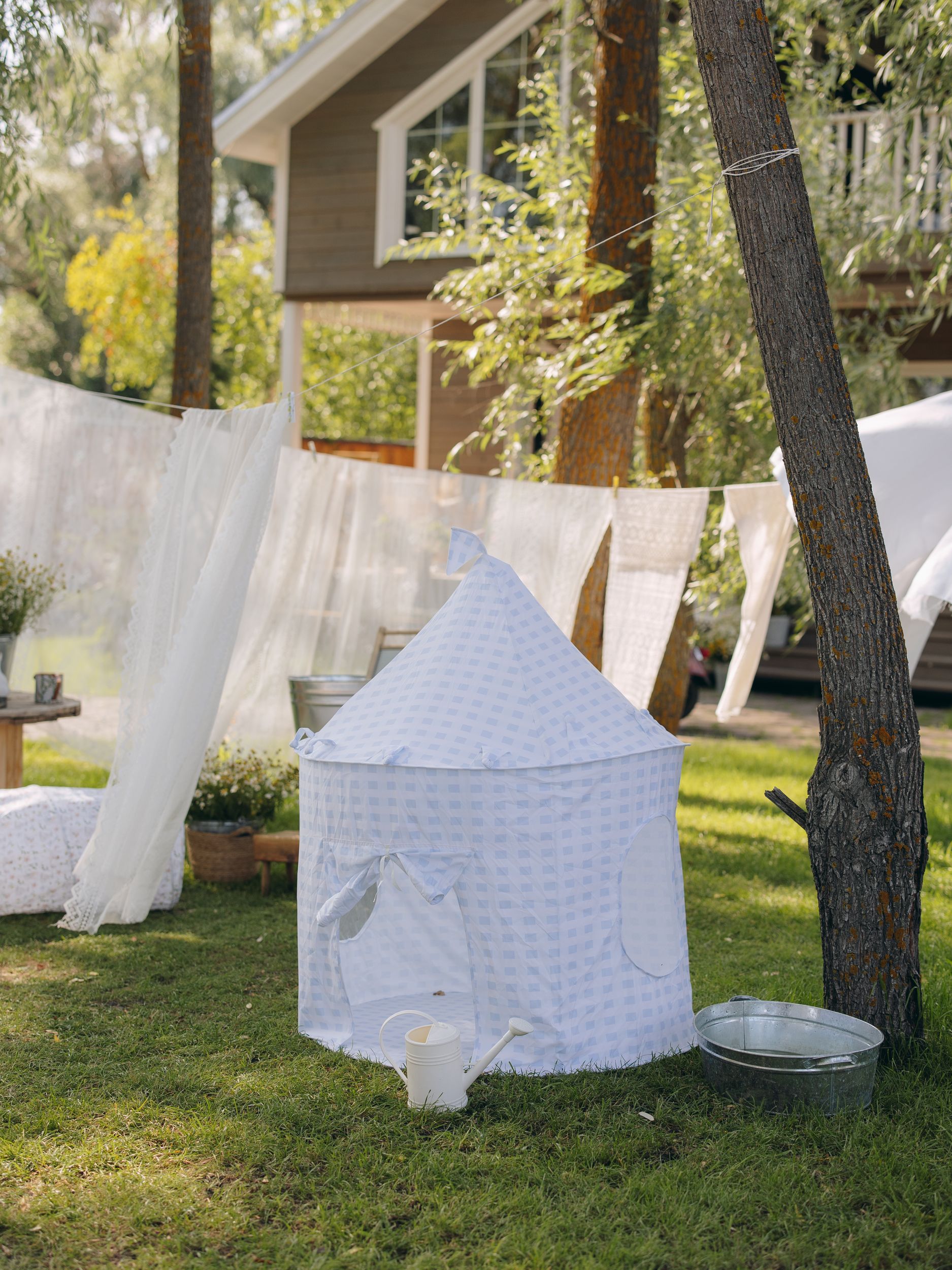 Домик Timikbaby голубая клетка - фото 1