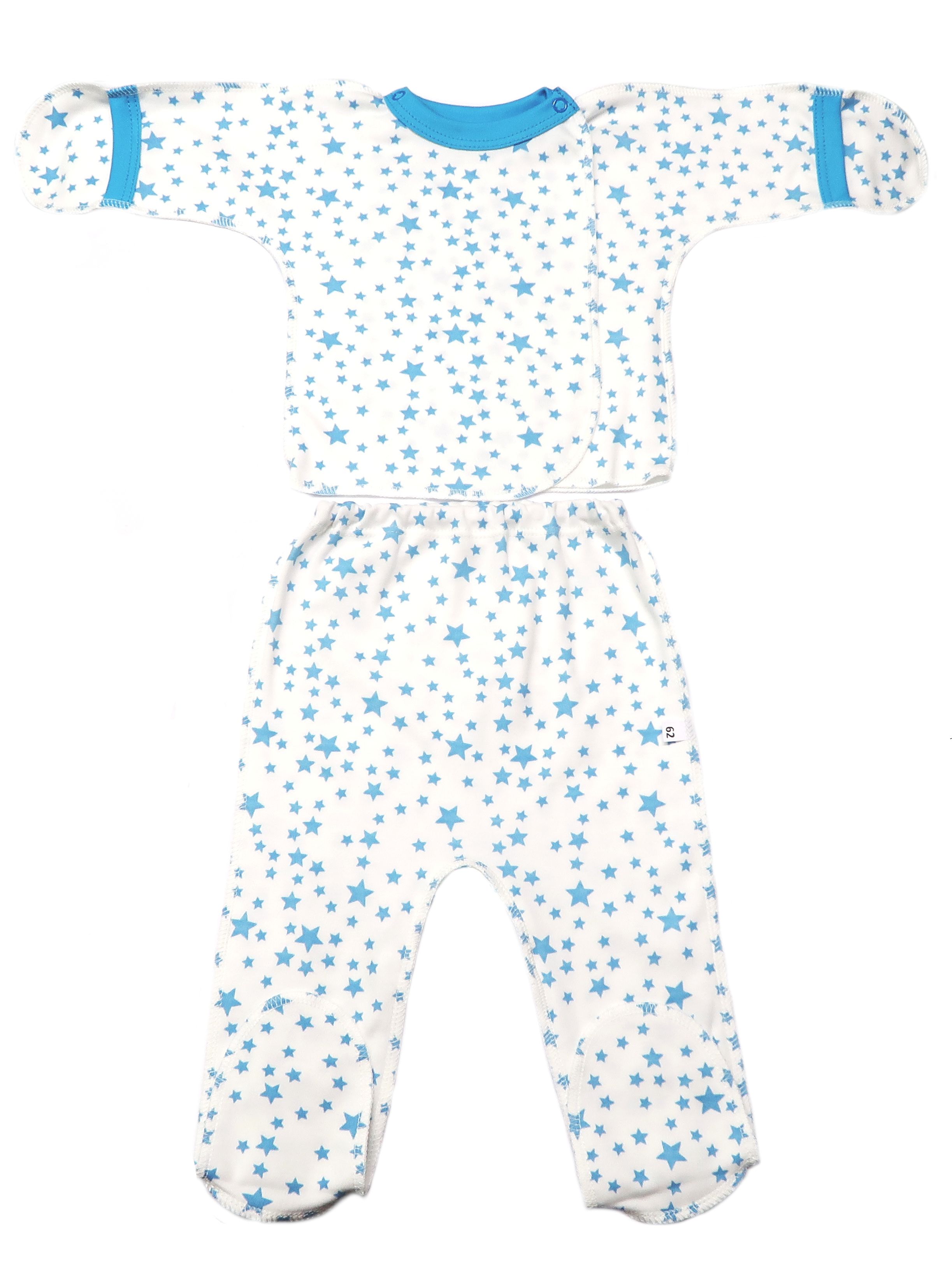 Распашонка и ползунки Рекантино 167-21 Белый Голубой - фото 1