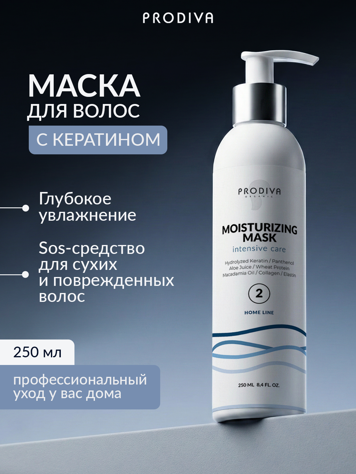 Маска PRODIVA для интенсивного увлажнения 250 мл - фото 2
