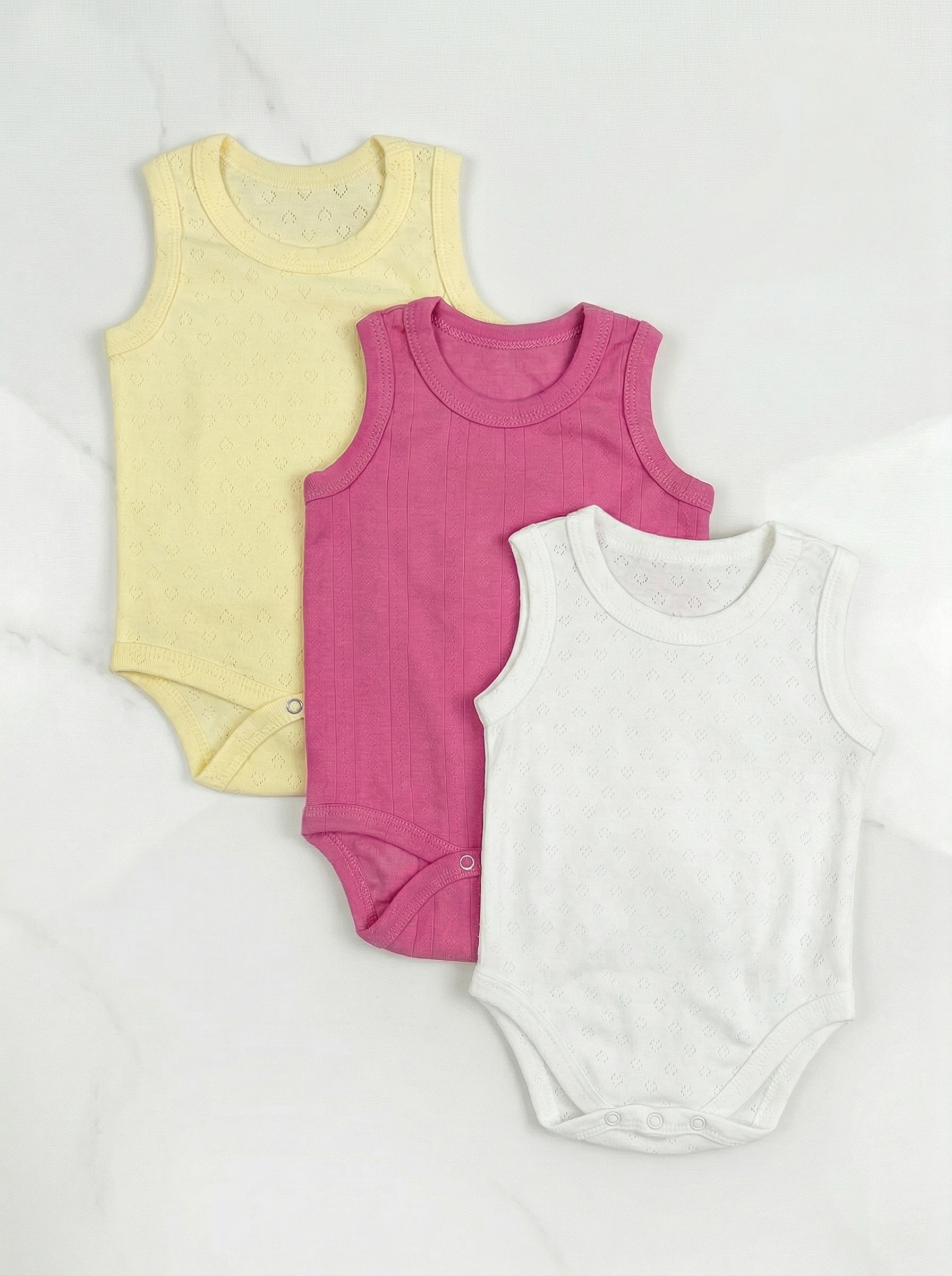 Боди 3 шт Супер Пупс нбр/3пр/бодимайка/белжелрозовый - фото 1