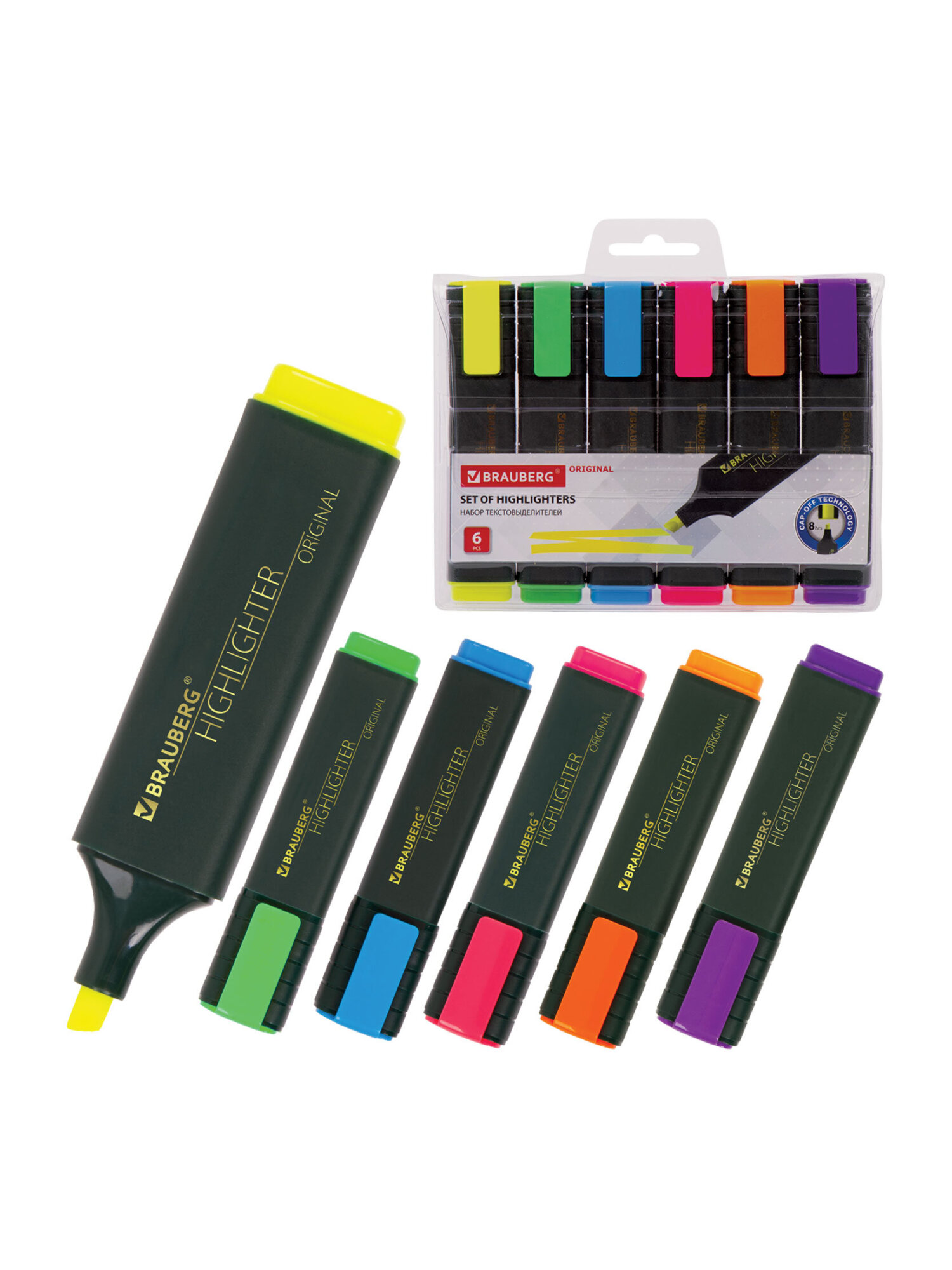 Текстовыделители Brauberg 6 шт. - фото 7